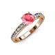 3 - Salana Classic Pink Tourmaline and Diamond Engagement Ring 