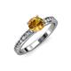 3 - Salana Classic Citrine and Diamond Engagement Ring 
