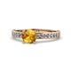 1 - Salana Classic Citrine and Diamond Engagement Ring 