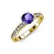 3 - Salana Classic Iolite and Diamond Engagement Ring 