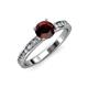 3 - Salana Classic Red Garnet and Diamond Engagement Ring 