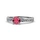 1 - Salana Classic Rhodolite Garnet and Diamond Engagement Ring 