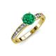 3 - Salana Classic Emerald and Diamond Engagement Ring 