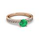 2 - Salana Classic Emerald and Diamond Engagement Ring 