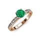 3 - Salana Classic Emerald and Diamond Engagement Ring 