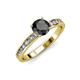 3 - Salana Classic Black and White Diamond Engagement Ring 