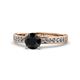 1 - Salana Classic Black and White Diamond Engagement Ring 