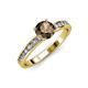 3 - Salana Classic Smoky Quartz and Diamond Engagement Ring 