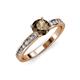 3 - Salana Classic Smoky Quartz and Diamond Engagement Ring 