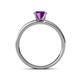 4 - Salana Classic Amethyst and Diamond Engagement Ring 