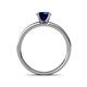 4 - Salana Classic Blue Sapphire and Diamond Engagement Ring 