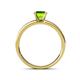 4 - Salana Classic Peridot and Diamond Engagement Ring 