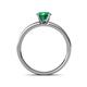 4 - Salana Classic Emerald and Diamond Engagement Ring 