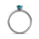 4 - Salana Classic London Blue Topaz and Diamond Engagement Ring 
