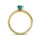 4 - Salana Classic London Blue Topaz and Diamond Engagement Ring 