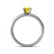 4 - Salana Classic Yellow and White Diamond Engagement Ring 