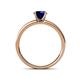 4 - Salana Classic Blue Sapphire and Diamond Engagement Ring 