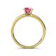 4 - Salana Classic Pink Tourmaline and Diamond Engagement Ring 