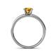 4 - Salana Classic Citrine and Diamond Engagement Ring 