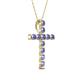 2 - Amen Tanzanite Cross Pendant 
