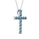 2 - Amen Blue Topaz Cross Pendant 