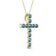 2 - Amen Blue Topaz Cross Pendant 