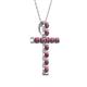 2 - Amen Rhodolite Garnet Cross Pendant 