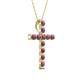 2 - Amen Rhodolite Garnet Cross Pendant 