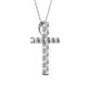 2 - Amen White Sapphire Cross Pendant 