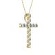 2 - Amen White Sapphire Cross Pendant 