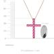 4 - Amen Pink Sapphire Cross Pendant 