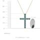 4 - Amen Blue Topaz Cross Pendant 