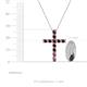 4 - Amen Rhodolite Garnet Cross Pendant 