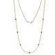 1 - Salina (7 Stn/2.3mm) Smoky Quartz on Cable Necklace 