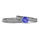 1 - Salana Classic Tanzanite and Diamond Bridal Set Ring 