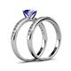 4 - Salana Classic Tanzanite and Diamond Bridal Set Ring 