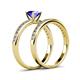 4 - Salana Classic Tanzanite and Diamond Bridal Set Ring 
