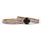 1 - Salana Classic Black and White Diamond Bridal Set Ring 