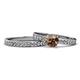 1 - Salana Classic Smoky Quartz and Diamond Bridal Set Ring 