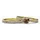 1 - Salana Classic Smoky Quartz and Diamond Bridal Set Ring 