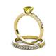 3 - Salana Classic Yellow and White Diamond Bridal Set Ring 