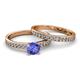 2 - Salana Classic Tanzanite and Diamond Bridal Set Ring 
