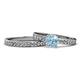 1 - Salana Classic Aquamarine and Diamond Bridal Set Ring 