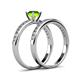 4 - Salana Classic Peridot and Diamond Bridal Set Ring 