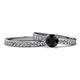 1 - Salana Classic Black and White Diamond Bridal Set Ring 