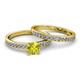 2 - Salana Classic Yellow and White Diamond Bridal Set Ring 