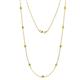 1 - Adia (9 Stn/2.7mm) Yellow Diamond on Cable Necklace 
