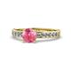 1 - Salana Classic Pink Tourmaline and Diamond Engagement Ring 