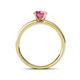 4 - Salana Classic Pink Tourmaline and Diamond Engagement Ring 