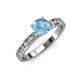 3 - Salana Classic Blue Topaz and Diamond Engagement Ring 